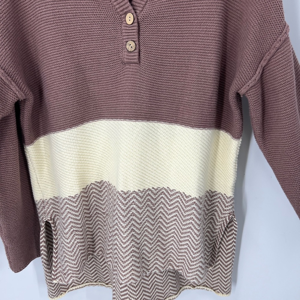 Three Bird Nest Color Block, Drop Shoulder High, … - image 5